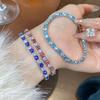 Copper Zircon Glaze Devil's Eye Bracelet Luxury Vintage Banquet Clothes Jewelry Ladies Girls