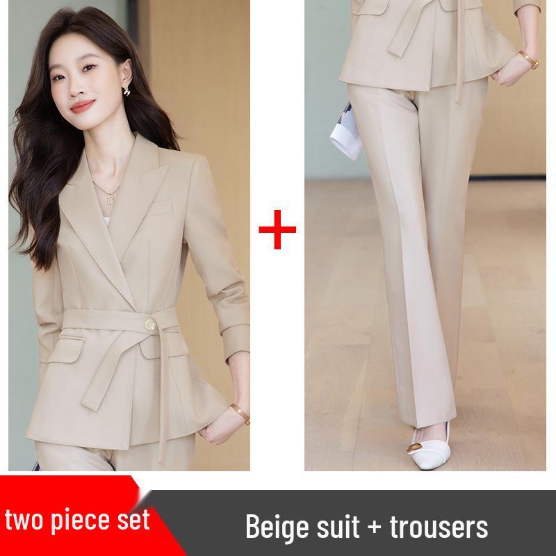 High-End Goddess Style Suit: Formal Two-Piece Set for Workplace Elegance