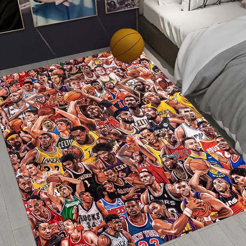 3D Basketball Rug, Suitable for Home Decoration Such As Living Room, Bedroom, Sofa, Doormat, and Children's Room Anti-slip Mat.