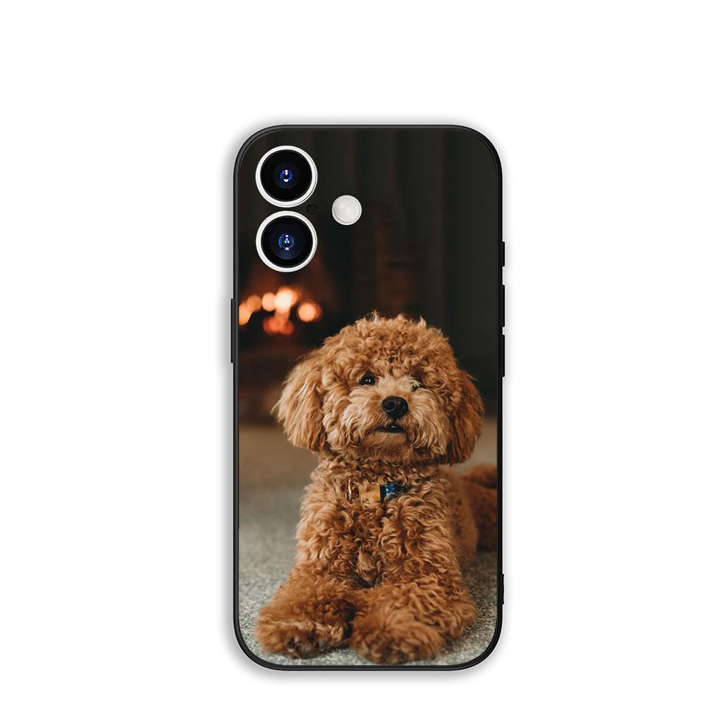 Phone Cover Lovely Poodle Dog Pet Casing for Apple iPhone 16 15 14 Plus 13 12 Mini 17 Pro Max + ProMax 16E Air 15+ Case