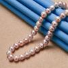 Charming 925 Sterling Silver Purple/White/Pink Pearl Necklace for Women - Fashion Party Gift & Wedding Jewelry