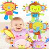 Baby Tags Stuffed Animal Soft Toy Lovey Elephant Plush Bell Toy Built-In Rattles Sensory Toy For Newborn Toddler Infant Gifts