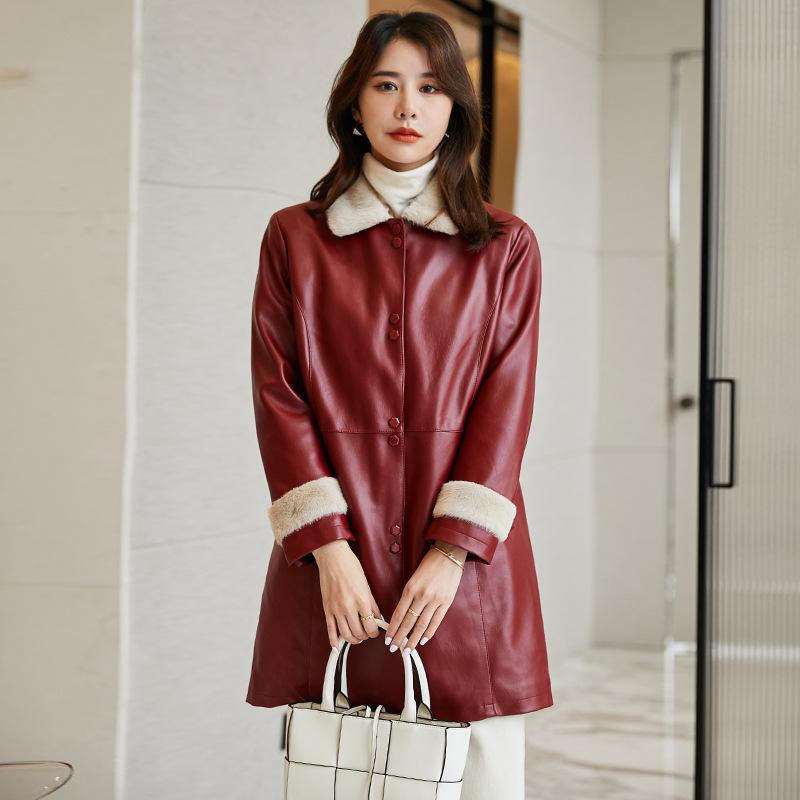 Leather Jacket Winter Plush Women's Jacket Outdoor Plus Velvet Warm Coat Casual Fashion Jacket