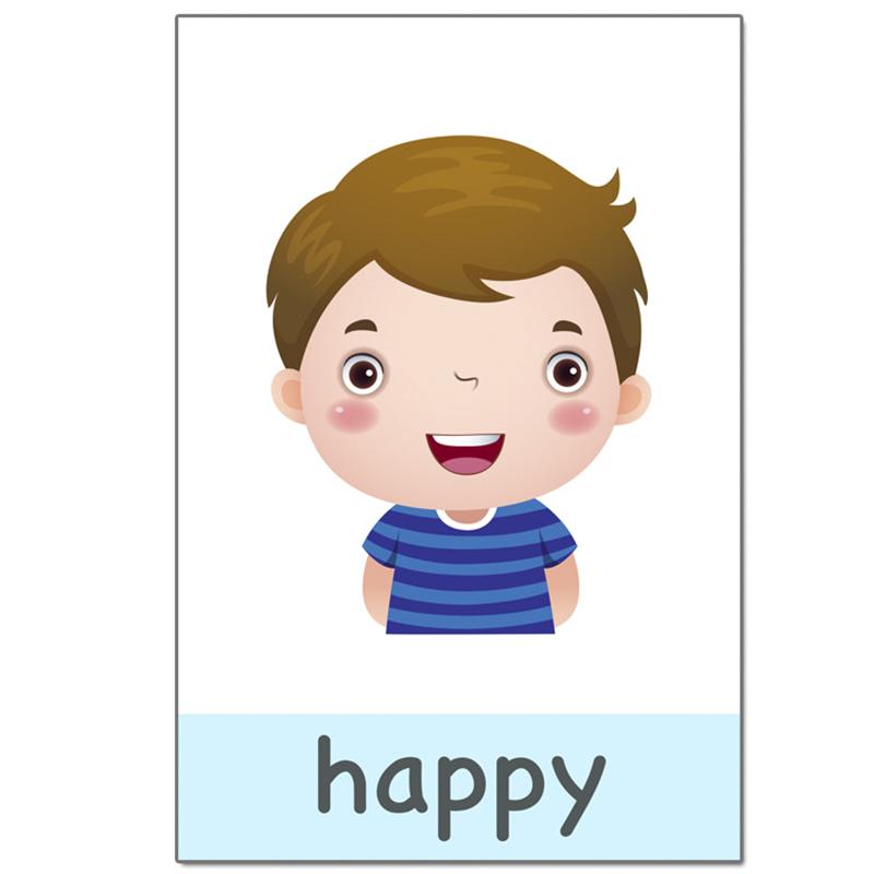 12 STUKS/Set Montessori Baby Leerkaart Cartoon Engelse Flashcards voor Kinderen Kinderen Grappig Geheugenoefening Spel Educatief Speelgoed