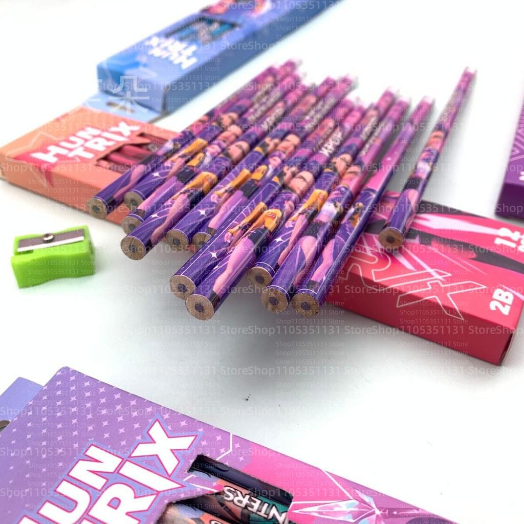 Filles d'Anime Lumi Mila Zoi Witch Hunter Crayons 2B HB Crayons de Couleur Mignon Dessin Animé Ensemble de Papeterie Étudiant pour l'Apprentissage Quotidien Cadeaux