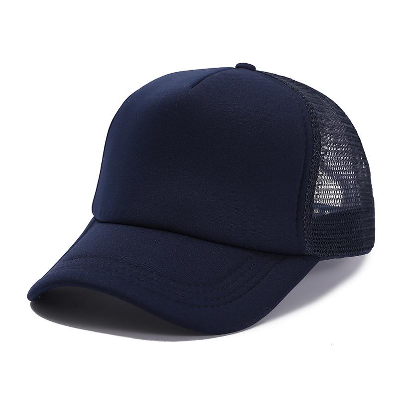 50 Color Unisex SummerTrucker Hat For Adult Net Baseball Cap Men Women Polyester Blank Mesh Adjustable Sun Hat Visor