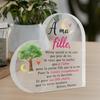 2DFlatFrenchHeart-Shaped Acrylic Sign Table Decor,Desktop Gift-Perfect Birthday/ Wedding Anniversary ChristmasThanksgivingTravel&HolidayHomeOrnament