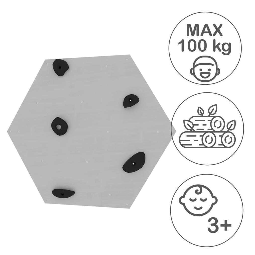 Climbing Wall Cube 1 Grey - Grasps Black