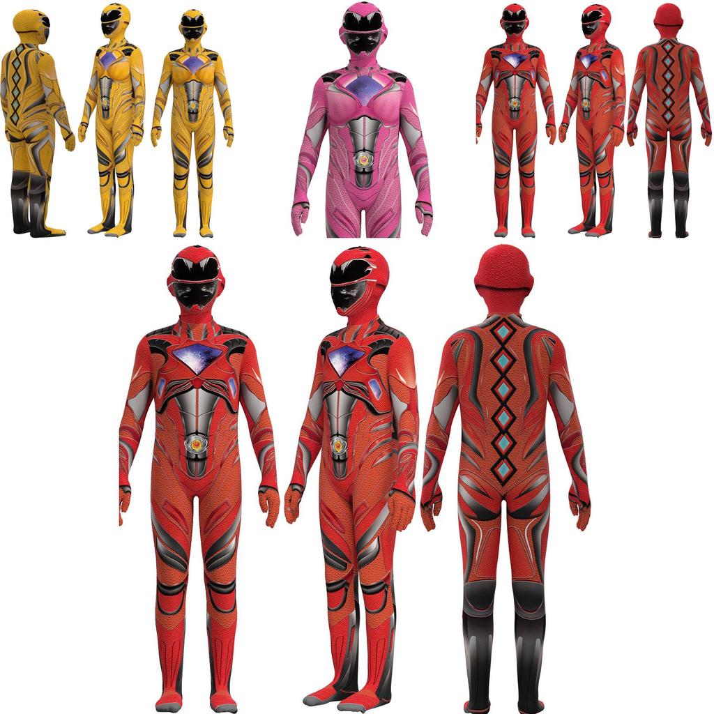 Costum copii Mighty Morphin Power Rangers Salopetă Pentru Halloween Sau Petreceri Cosplay