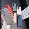 Para Samsung Galaxy Z Fold 4 Fold4 Capa Luxo Ultra Fina Amiga da Pele Fosca Dobrável à Prova de Choque Proteção Capa Traseira Dura de PC