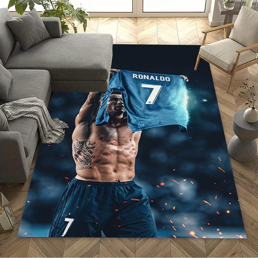 Ronaldo's Number Seven Jersey Area Rug Design for Dining Room Foyer Outdoor Playrooms Anti-slip Rug Office Home Decor