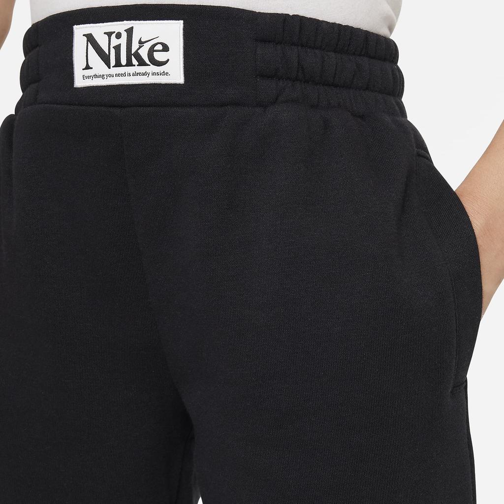 Nike Culture Of Basketball Graphic Print Loose Fit Basketball Knit Pants Kids Bottoms Black FD4016-010