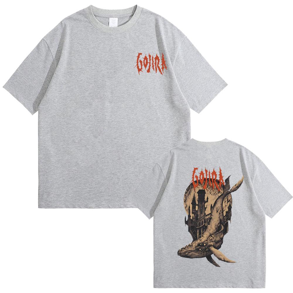 Γαλλικό Μέταλ Συγκρότημα Gojira Από τον Άρη στον Σείριο Φάλαινες που Πετούν Vintage Ροκ Γραφικό T-shirt Unisex Μόδα Unisex Oversized Streetwear