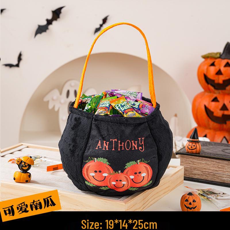 Kürbis-Laterne Süßigkeitenbeutel für Trick-or-Treat Kinder - Halloween Handheld Dekoration und Kleines Geschenk Requisite