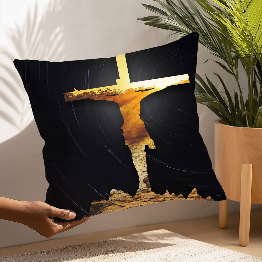 Jesus Christ Pillow Case Plush Fabric Soft Pillowcase Double Sided Print Cushion Cover Household Gifts