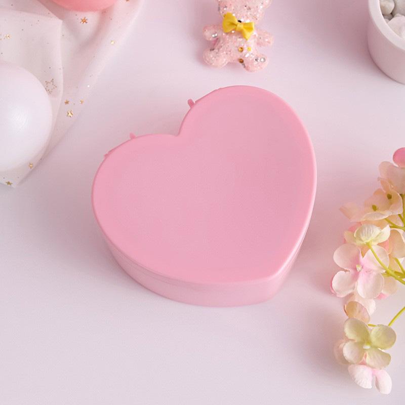 1Pcs Heart-shaped Jewelry Box with Makeup Mirror, Jewelry Display Box, Pendant Necklace Box, Can Hold Earrings, Rings, Bracelets