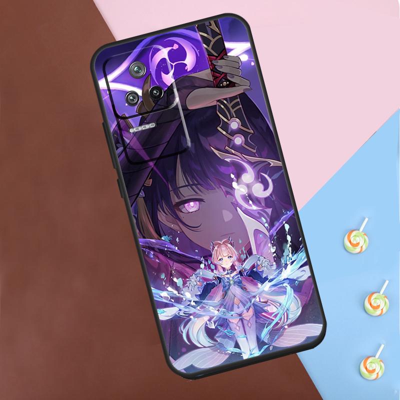 Raiden Shogun Genshin Impact Case For Xiaomi 13T Pro 14 12T 11T 12 13 Lite POCO F5 X3 X4 X5 X6 Pro M6 F3 F4 M5s Cover