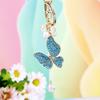 Adorable Metal Butterfly Keychain With Lucky Weaving String For Stylish Car Accessories