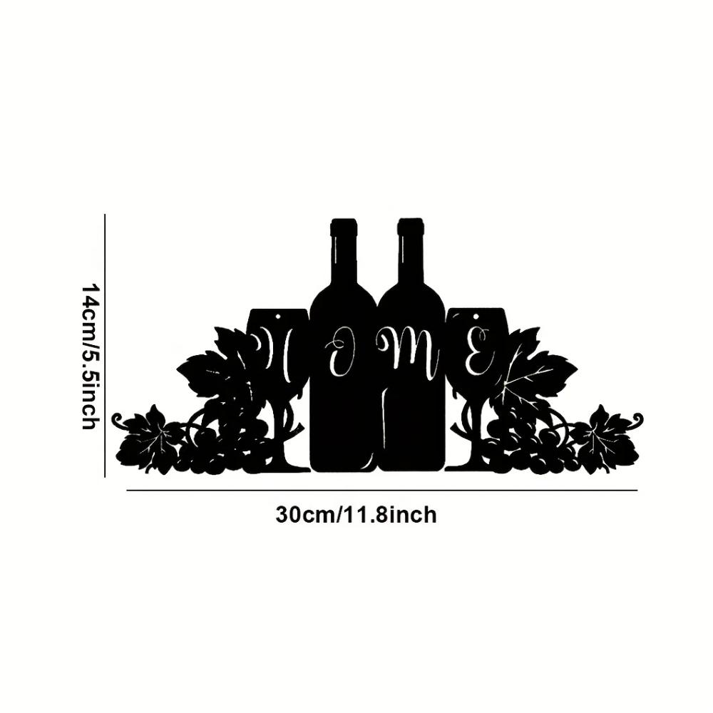 Home Wine Outdoor Metal Steel Wall Decor For Home Office Wall Living Room Kitchen Hangings