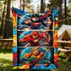 1PC Superheroes Comics Outdoor Blanket Lightweight Flannel, Soft & Warm, All-Season Use for Sofa, Outdoor, Camping, Living Room, Office88