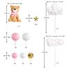 38Pcs Bear Cute Mini Teddy Bear Cake Decorations with Bear Figurine Bolls Stars Clouds Cake Toppers for Bear Theme Party Supply