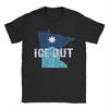 Ice Out of MN Minnesota Flag and Map Unisex T Shirts Humorous Tee Shirt Short Sleeve Round Neck TShirt Pure Cotton XL Clothing