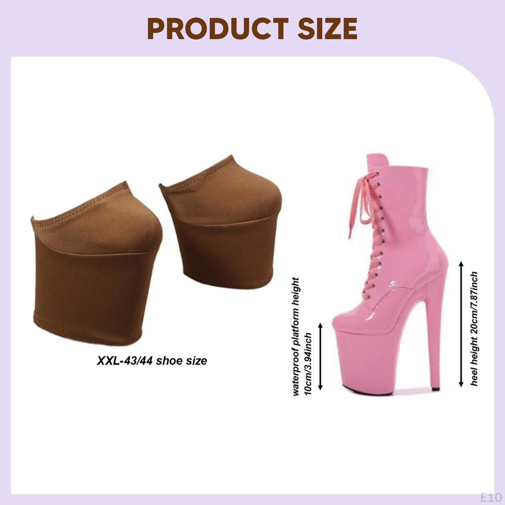 2 Piezas Protectores de Zapatos para Pole Dance Cubiertas Elegantes Antideslizantes para Tacones de 20 cm Fácil Instalación
