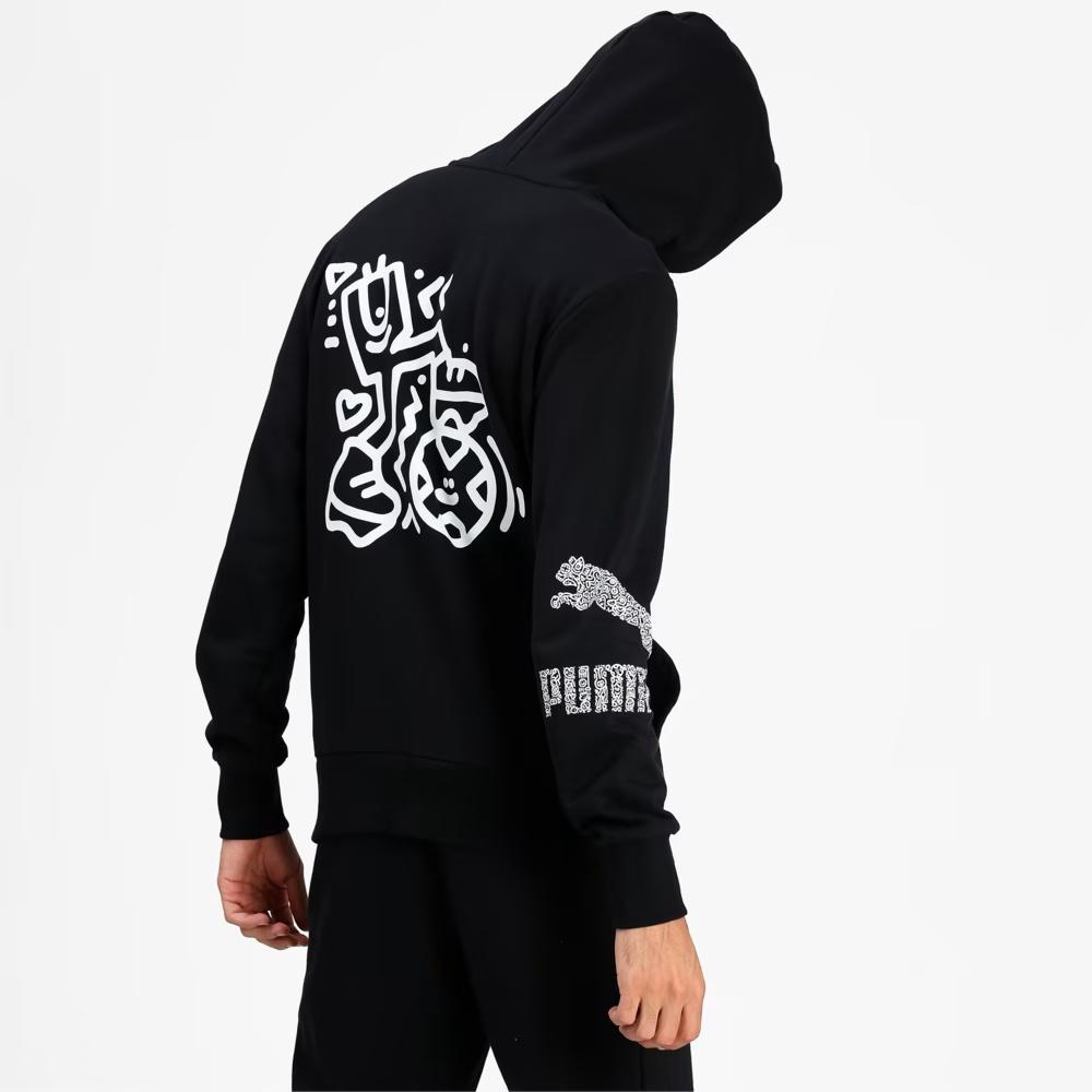 Puma X Mr Doodle Hoodie 'Black White' Men's 598639-01