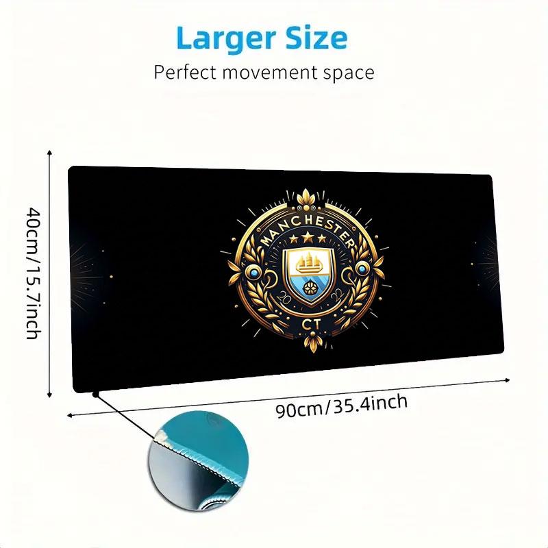 Manchester City F Large Size Mouse Pad Large Gaming Table Cushion Non-slip Laptop Tablet Big Mousepad XXL Mat Mini PC Playmat With Lock edge