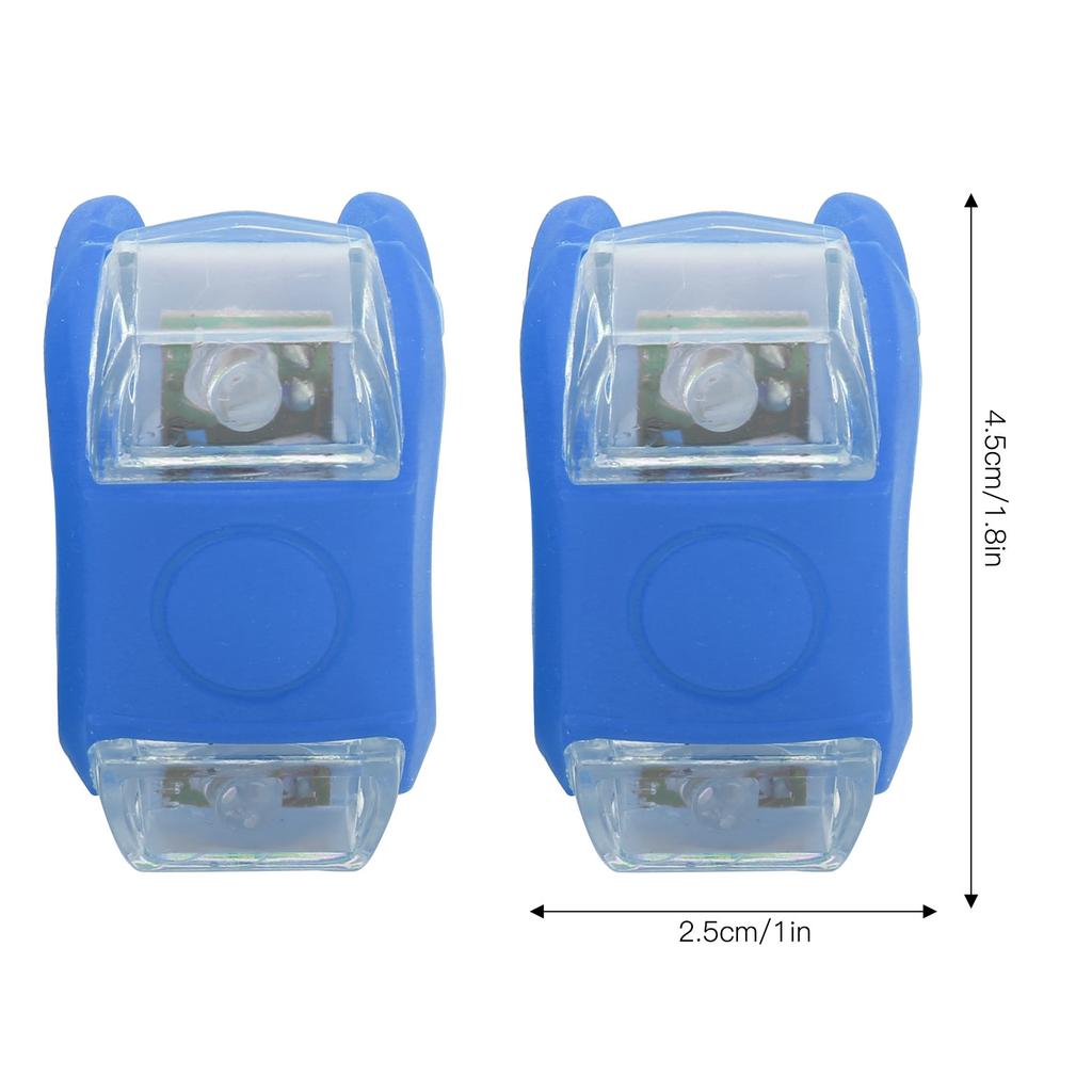 2pcs LED Light Front Tail Warning Colorful Lamp 3 Lighting Modes Waterproof Cycling Equipment