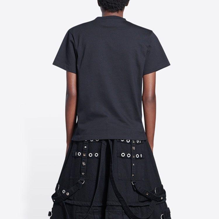 Balenciaga SS22 Regular T Shirt Women's Black Slim Fit 670943TLVH40100
