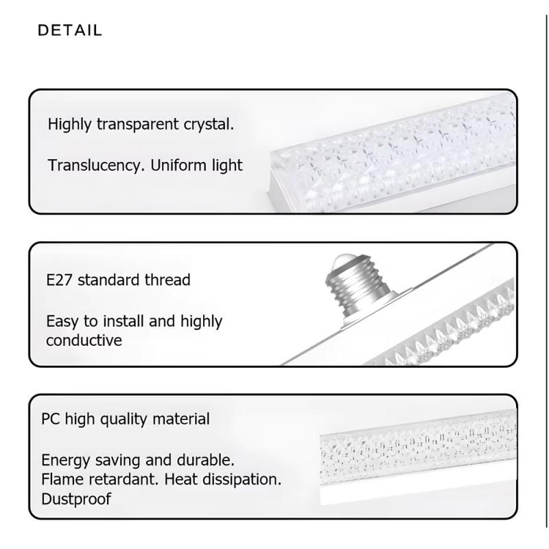 E27 LED-Streifen Glühbirne superhell Schraube Deckenleuchte Haushalt hohe Leistung Helligkeit lang Kristallbirne Licht 18W/24W