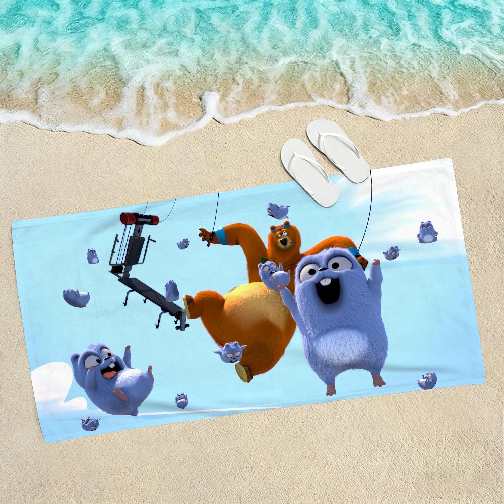 Asciugamano Grizzy e i Lemming Asciugamani Per Spiagge Studi di Yoga Palestre Terme Piscine E Picnic
