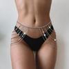 Sexy Taillenkette Gürtel Mehrlagige Strass Bauch Körperkette Modetrend Schmuck für Frauen Festival Rave Party Accessoires