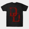 Asian Size Men Black Print T-shirt Daredevil No-Cut Heat Transfer Print Cotton Tshirt