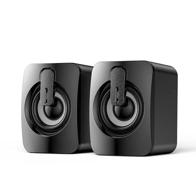 Mini USB Wired Computer Speakers with Subwoofer for Desktop, Laptop, and Mobile