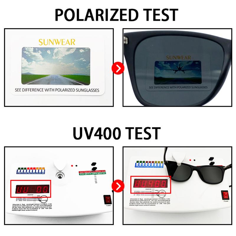 Sports Polarized Sunglasses Men Women Classic Square Plastic Driving Sun Glasses Male Fashion Black Outdoor Shades UV400