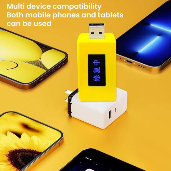 Yousheng Multi-Device Phone Battery Optimizer Tester proudu, napětí a kapacity Nabíjecí adaptér s monitorováním napětí v reálném čase Opravuje zpoždění a prodlužuje životnost