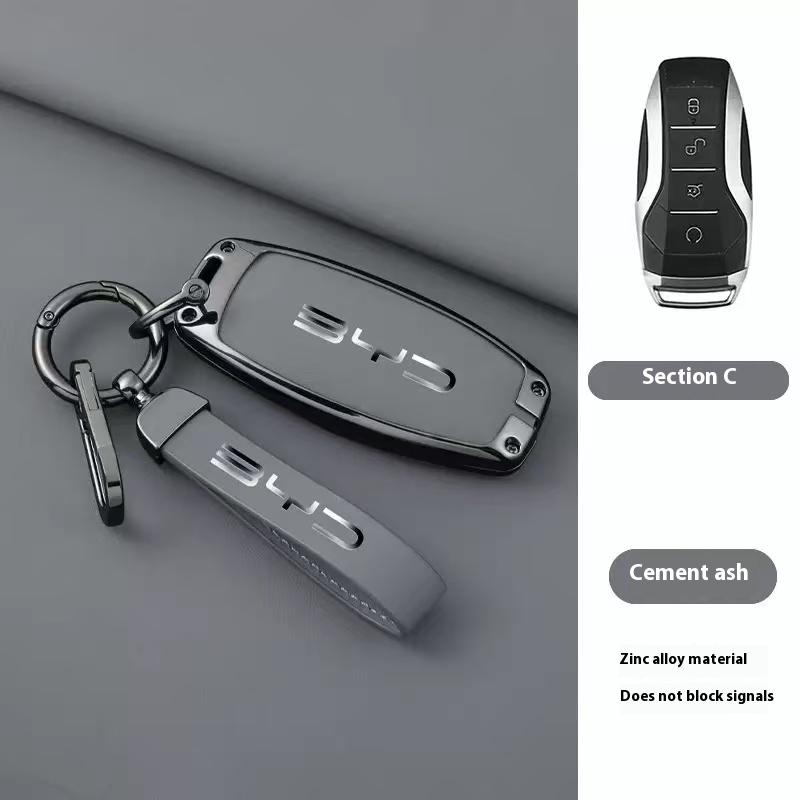 Zinc Alloy Car Key Case, Suitable For Byd Atto 3 Han Ev Dolphin Lied Tang Dm Qin Plus Song Pro Max Yuan Car Key Protection Case