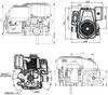 Loncin Lc1P88F / Emak K1250 Engine For Tractor Petrol Combustion 12 HP 413 Cm3 Single Cylinder Vertical Cylinder Shaft 25.4 Mm Honda Motor, Vanguard, 