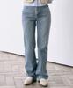 COVERNAT WOMAN Semi Bootcut Denim Pants Blue