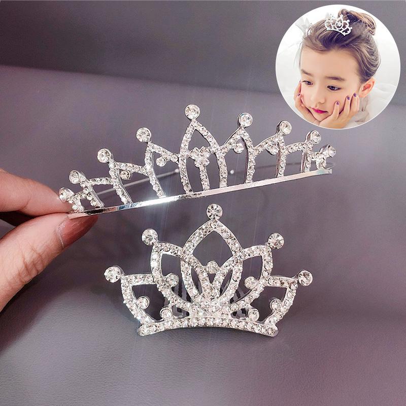 Women Crystal Rhinestone Crowns Headband Party Accessiories Hair Comb Wedding Crown Hair Jewelry Bridal Crowns Hair Hoop Fashion