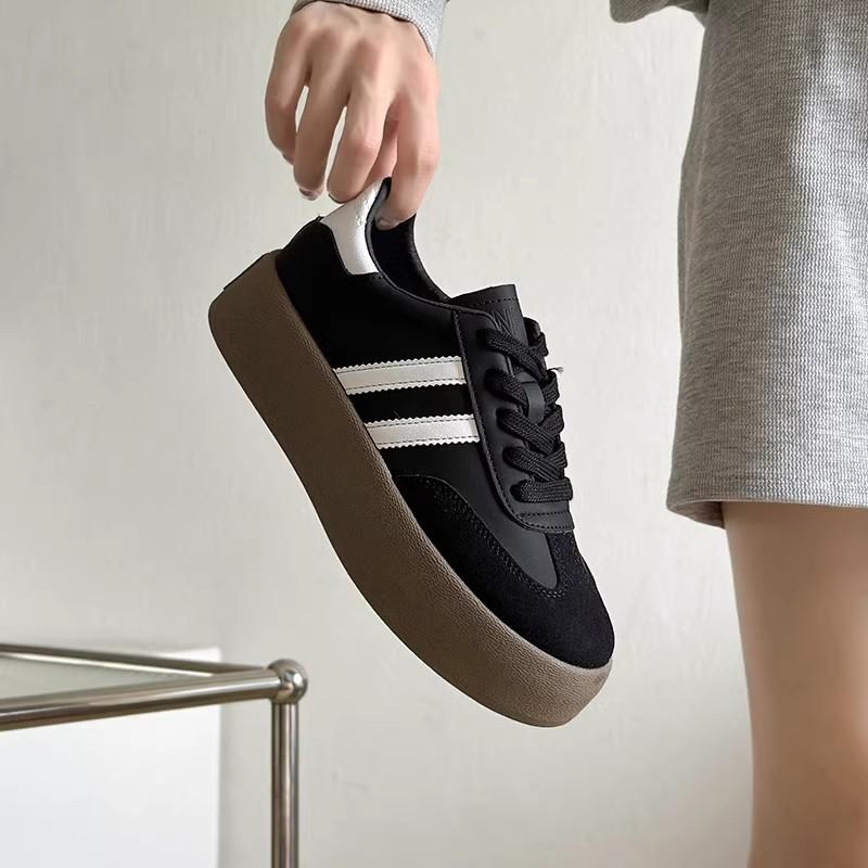 Leather Women's Thick-soled Heightening Women's Shoes Spring and Summer New Versatile Women's Casual Soft-soled Student Board Shoes