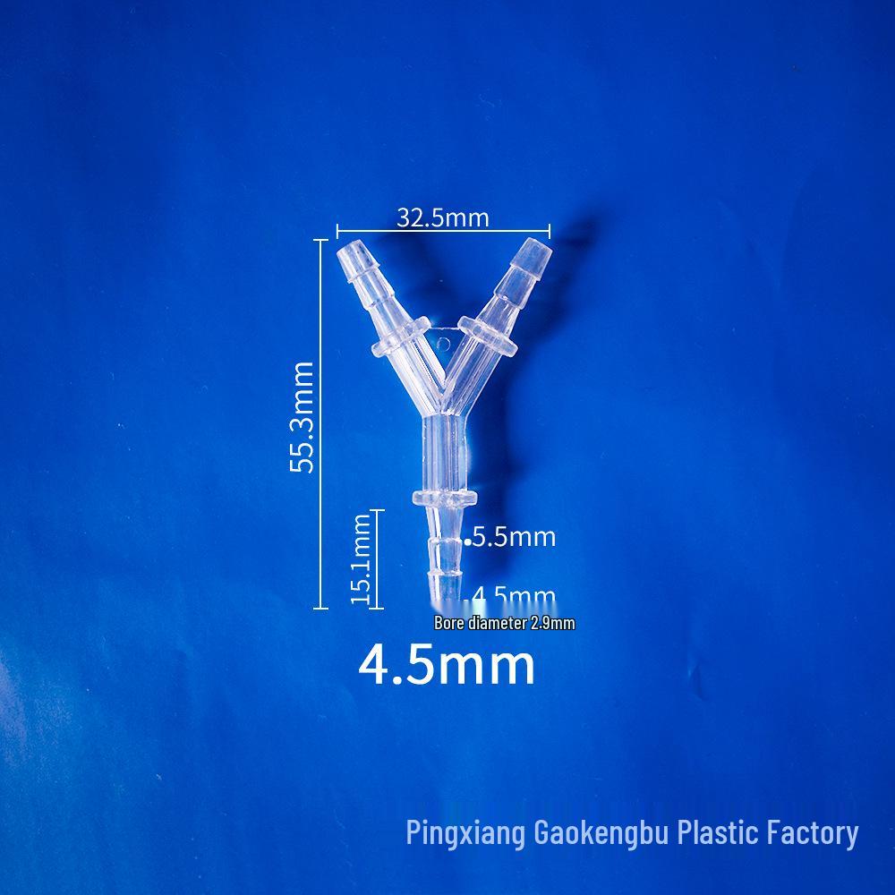 Transparent Y-Shape Plastic Tee Adapter for Universal Water Pipes