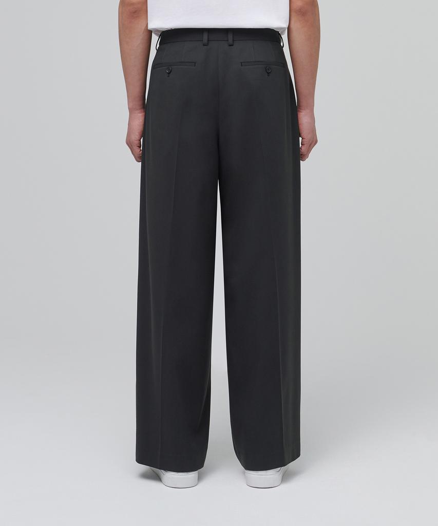MUSINSA STANDARD Super Wide Hidden Banding Slacks [Dark Gray]