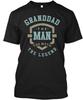 Granddad The Legend Man Myth T-Shirt Made In the USA Size S To 5XL