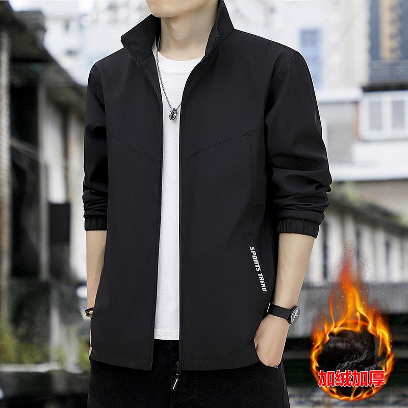 New spring jacket men's stand collar casual business men's good-fitting jacket men's large size sports outdoor men's clothing