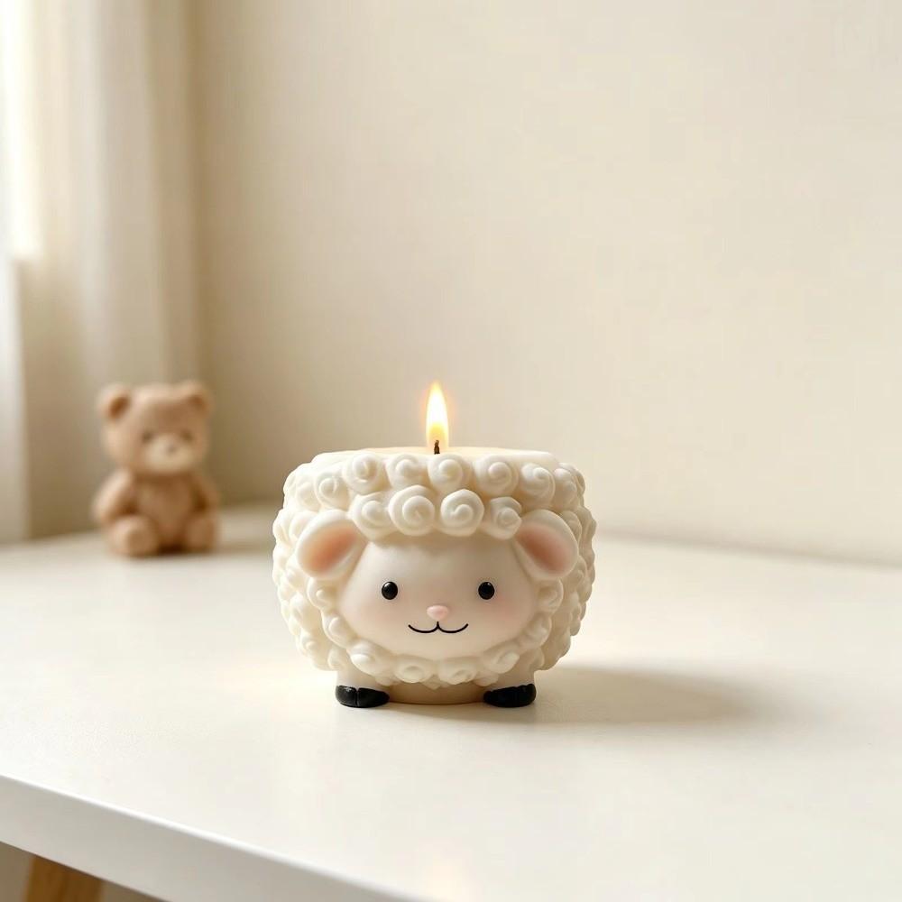 Silicone Material Sheep Candle Mold Soft Silicone Reusable Candle Mold Home Decoration