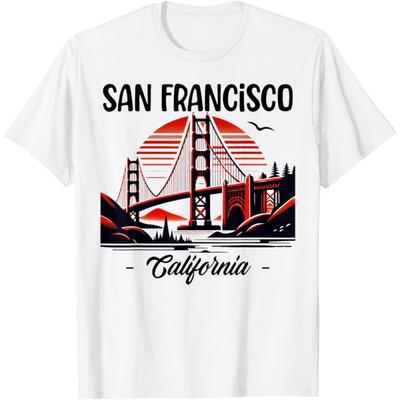 Golden Gate Bridge San Francisco Kalifornien USA Golden Gate T-Shirt(1)