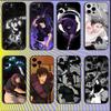 Toji Fushiguro Jujutsu Kaisen Phone Case For iPhone 16,15,14,13,12,11,Pro,X,XS,Max,XR,Plus,Mini Soft Black Cover
